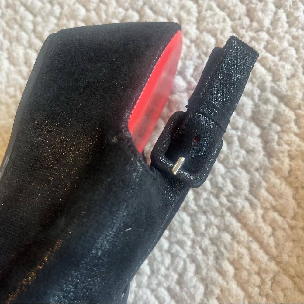🖤 Italian Pas de Rouge Black Sparkle Wedge Sandals‎ – Size 41 (US 9.5–10) - Picture 11 of 12